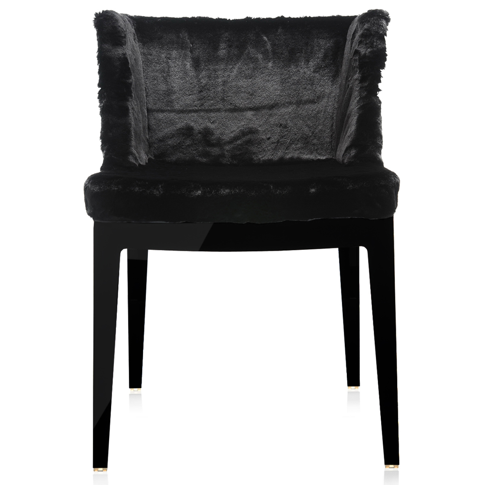 Kartell Mademoiselle Kravitz Leder Schwarz Stuhl Sessel Philippe Starck